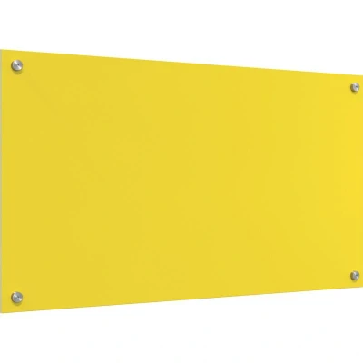 Image of vidaXL Yellow Kitchen Backsplash, 90x50x0.6 cm, Tempered Glass