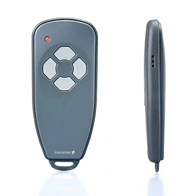 Image of Marantec 122459 Digital 384 Hand held Transmitter, 4 Channel Radio Remote Control Opener for Garage Door Operators, Gray