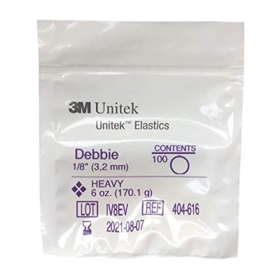 Image of 3M Unitek Multifunction Elastics, Heavy 6oz /170,1g (1/8&quot; 3,2mm); Debbie, Snorflex