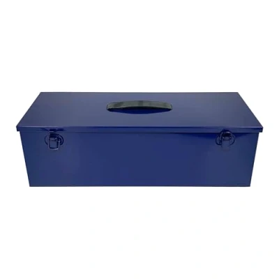 Image of Cathedral Products Multi Use Hobby &amp; Tool Box Classic Retro Chest with Double Toggle Closure Blue