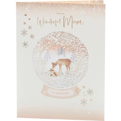 Image of UK Greetings Mum Christmas Card for Her to from Son or Daughter Wonderful Card,Multi,668141 0 1