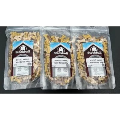 Image of Stockbull Dog Treats Mini Bones 200g (Pack of 3)