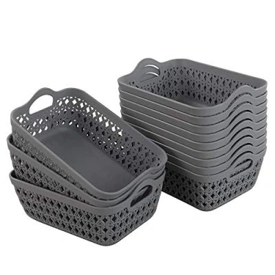 Image of Dynko Mini Storage Tray, Plastic Basket Trays Set of 12