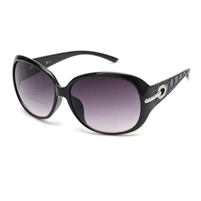 Image of JM Classic Bifocal Reading Sunglasses for Women Vintage Reader Glasses Outdoor UV Protection Black +1.25