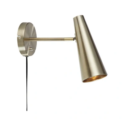Image of Markslöjd Peak wall spotlight, 1 bulb, antique brass