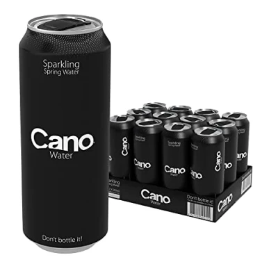 Image of Cano Water Sparkling Multipack (12 x 500ml), Resealable Lids, Cans, Natural Spring Water, Cans