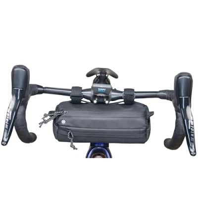 Image of Lumiere &amp; Co. Bike Handlebar Bag, Bicycle Front Mountain Storage, Accessories, Bags (Medium, Black)
