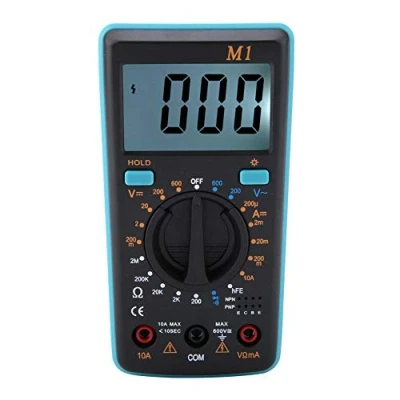 Image of Digital Multimeter, AC/DC 0 50 Handheld with LCD Display Measures Current, Resistance, Continuity, Frequency Tests Diodes, Temperature, Voltage Tester(Blue)