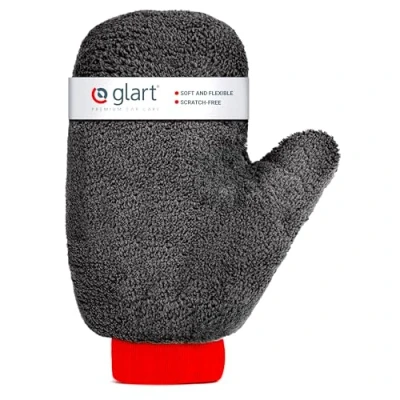 Image of Glart super soft absorbent car rim glove for aluminium rims care motorbike bike removes every dirt and brake abrasion effortlessly 27x12 cm, wash instead of brush