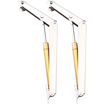 Image of LYTIVAGEN 2PCS Gas Spring Lid Support Hinge 200N Strut Soft Close Heavy Duty Stay for Kitchen Cabinet Door Cupboard Toy Box Pneumatic Stop (Sliver)
