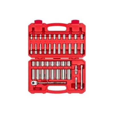 Image of TEKTON 3/8 Inch Drive 6 Point Socket and Ratchet Set, 42 Piece (6 24 mm) SKT15201
