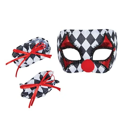Image of Bristol Novelty DS205 Clown Set, Child, Black,White, Black