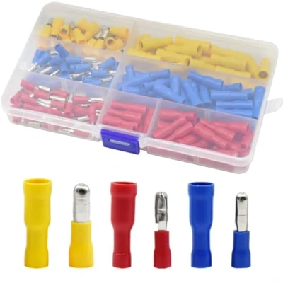 Image of Yosawo 160 pieces Insulated Male/Female Bullet Wire Connector Quick Splice Electrical Crimp Terminal (ZDZ)
