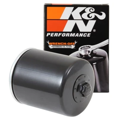 Image of K&amp;N Powersports Oil Filter Spin On 75x94mm compatible with Harley Davidson (KN 170) , Black