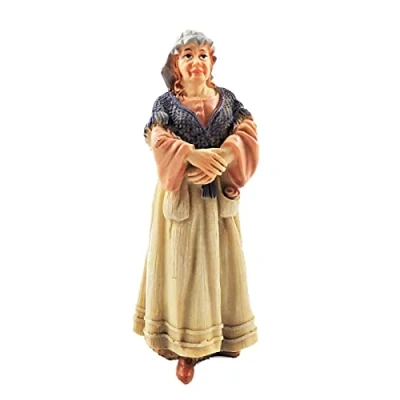 Image of Melody Jane Dolls House People Peasant Woman in Shawl 1:12 Resin Figure