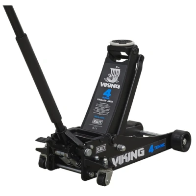 Image of Sealey Viking Tyre Bay Trolley Jack 4 Tonne Low Profile with Rocket Lift
