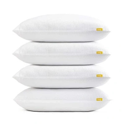 Image of Snug Blissful Bedtime Pillows 4 Pack Luxury Hotel Quality Medium Support for Front, Back and Side Sleepers Eco Friendly, Hypoallergenic Machine Washable of