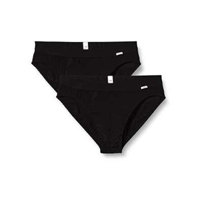 Image of Huber Men&#039;s Marc Brasil Slip 2er Pack Boxer Briefs, Black (Schwarz 7665), Medium (Pack of 2)