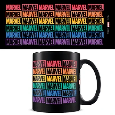 Image of Pyramid International Marvel Mug in Presentation Gift Box (Pride Logo Design) 11oz Ceramic Coffee Mug, Gifts for Men and Women Official Merchandise