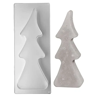 Image of Rayher Fir Tree Shaped Casting Mould for Concrete Crafts, with Christmas Design Plaster of Paris, Plastic Shape Moulding, 12.5x33x3.5cm, 36064000