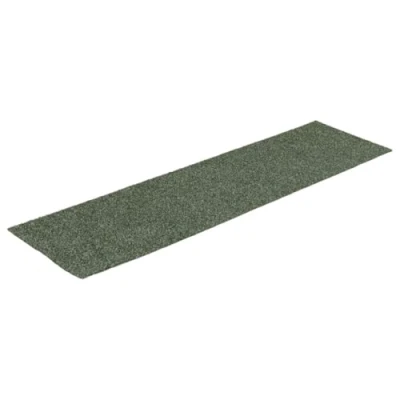 Image of vidaXL Self Adhesive Stair Mats in Green Rectangular Non Slip Washable made of Durable Needle Punched Fabric, 76x20 cm