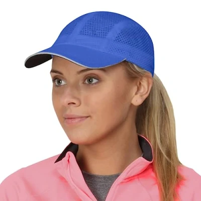 Image of TrailHeads Race Day Performance Running Hat The Lightweight, Quick Dry, Sport Cap for Women Cool Blue