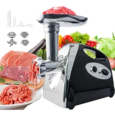 Image of BenRich® Electric Meat Mincer Grinder and Sausage Maker 2800 Watt Stainless Steel Mincing Machine Black