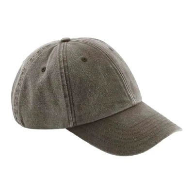Image of Beechfield B655 Low Profile Vintage Cap Black
