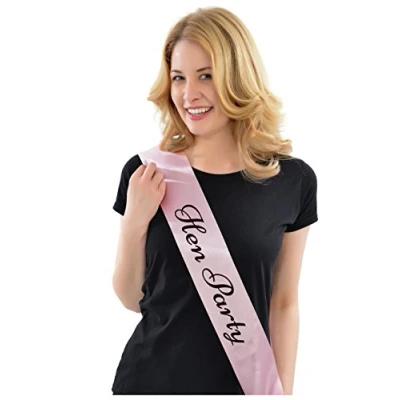 Image of HENBRANDT 1x Pink Bridesmaid Hen Party Sash Glamour Team Bride Bachelorette Night Accessory