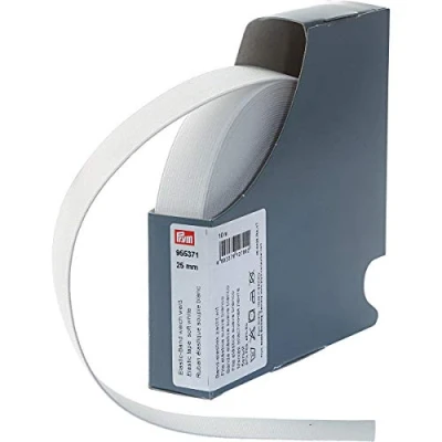 Image of Prym Elastic Band Soft 25 mm White, 57% Polyester, 43% ED