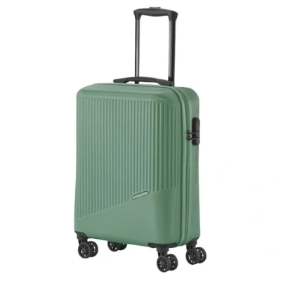 Image of travelite 4 wheel hand luggage suitcase small 37 litres, series BALI: ABS hard shell trolley complies with IATA board baggage allowance, 55 cm