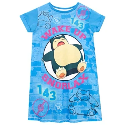 Image of Pokemon Girls Snorlax Nightdress Glow in the Dark Multicoloured Age 12 to 13 Years