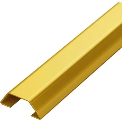 Image of ONIICHI Cable Cover 2 * 1m Trunking,Wall Mounted TV Cover,Network Trunking,Cable Trunking,Stainless Steel Trunking,for Office,Warehouse,Floor Gold2#