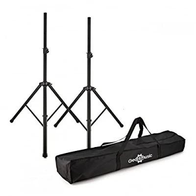 Image of PA Speaker Stands Heigh Adjustable 35mm Pole Max Load 50kg with Bag