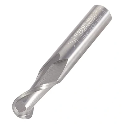 Image of Trend CNC Bullnose Spiral Up Cut Router Cutter, 10mm Shank, Diameter &amp; 22mm Length, Solid Tungsten Carbide, CNC/312X10STC