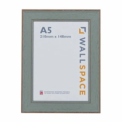 Image of Wall Space A5 Green Frame Shabby Chic Photo Rustic WOOD Frames Every Picture is made from SOLID and has REAL GLASS