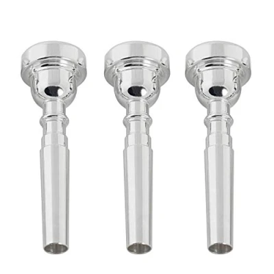 Image of Missmore Trumpet Mouthpiece 3C 5C 7C Size Instrument Accessory－3 Pack Silver