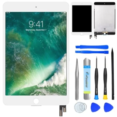 Image of NB+ Touch Screen LCD iPad Mini 4 Replacement For Apple 2015 7.9&quot; 4th Generation Display Unit Digitizer Front Glass Panel with Tools (White)