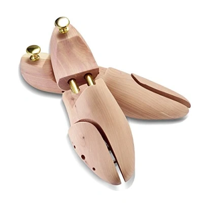 Image of Logei (1 Pair) Cedar Wood Shoe Tree Stretcher Shaper Size: 43 44