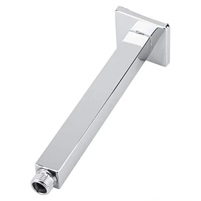 Image of Shower Arm, Wall Mounted Square Stainless Steel Top Arm Pipe Straight Extension for Bathroom Ceiling Head(20 cm/7.87 in)