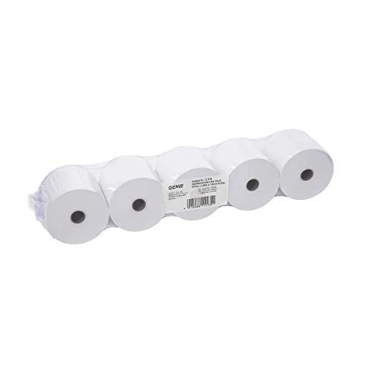 Image of Genie Replacement Till Rolls for Printing Calculators and Check Out Machines 57 x 12 mm / 40 Linear Feet per Minute 100% Wood Free/White