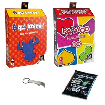 Image of Set of 2 Games: 6 Takes + Papayoo Cow Extension 1 Blumie Yoyo