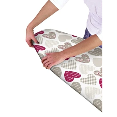 Image of COUNTRY CLUB Multi Fit Elasticated Mixed Hearts Ironing Board Cover