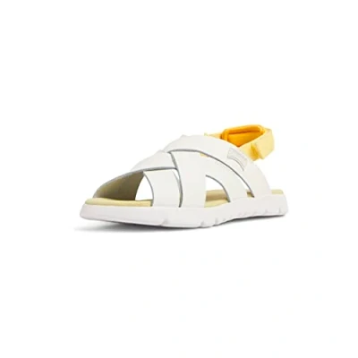 Image of Camper Oruga Kids K800430 Flat Sandal, White, 7.5 UK