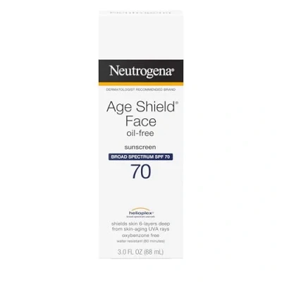 Image of Neutrogena Age Shield Anti Oxidant Face Lotion Sunscreen with Broad Spectrum SPF 70, Oil Free &amp; Non Comedogenic Moisturizing to Prevent Signs of Aging, 3 fl. oz