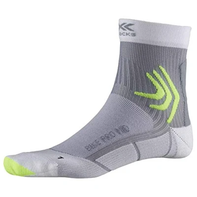 Image of X Socks Men Bike Pro Mid Arctic White/Dolomite Grey, Size: 35 38