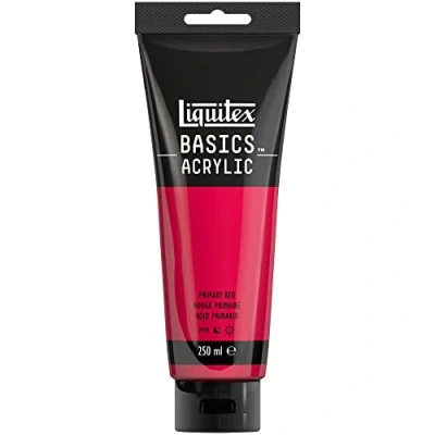 Image of LIQUITEX Basics Acrylic Paint, Primary Red, 250 ml Tube