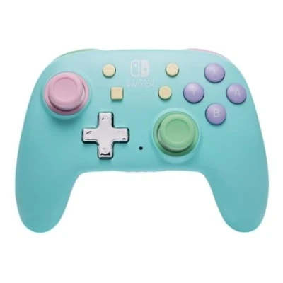 Image of PowerA Nano Enhanced Wireless Controller for Nintendo Switch, Switch Lite &amp; OLED Model, Rechargeable Bluetooth Gamepad with up to 20 Hours of Play Time, Official: Spring Dream