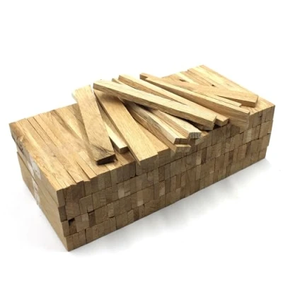 Image of 80 x Wooden Strips 22 8 160 mm Rustic Oak Loose Craft Blocks for Crafts Sticks (Rustic mm)