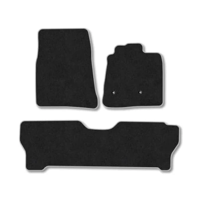 Image of Car Mats Compatible with Mitsubishi Shogun (2007 ) [Lwb] Tailored Fit Grey Carpet Floor Set Accessory Custom 4 Pieces Anti Slip Backing &amp; Binding Trim Edge